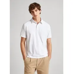 Pepe Jeans für Herren. PM542157 Weißes Poloshirt von Harper (L), Lässig, Baumwolle, Kurzarm, Nachhaltig