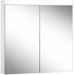 Schneider LOW basic LED-Lichtspiegelschrank, 2 Türen 40/40cm, 795x120x747mm, 171.280.01.0201, Ausführung: CH-Norm/Korpus weiss/3000K