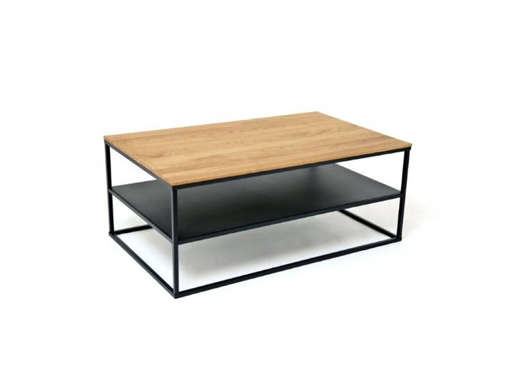 Trendstore Cami Couchtisch aus Metall und Eiche massiv - quadrat