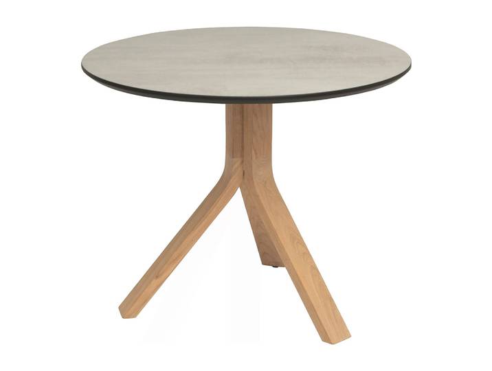 Stern Beistelltisch Freddie Ø 65 cm Teak mit Tischplatte
