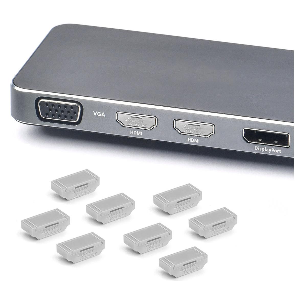 Smart Keeper 4 x HDMI Port Schlösser mit 1 x Mini Typ Schlüssel (HMD04PKGY)
