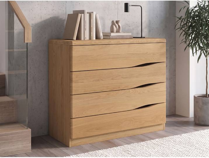 Kommode Eiche Hell „Sophie“ 100 cm Massivholz Eiche Hell