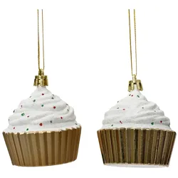 Christmas Decorations Christbaumschmuck Kunststoff Cupcake Weihnachtskugeln Weihnachtsbaum Süßigkeiten