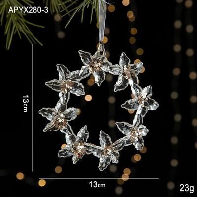 Uplift Treasures Christmas Tree Hanging Ornaments Snowflake Angel And Deer Pendants 10