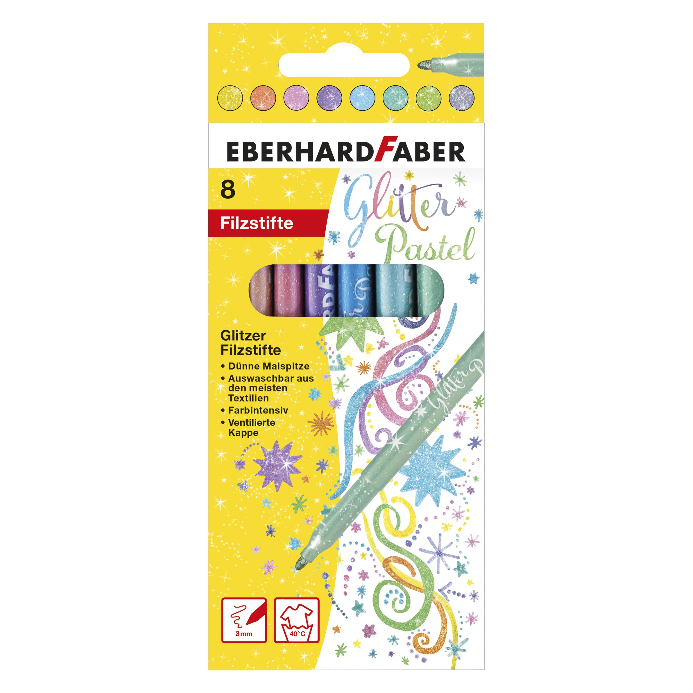 EberhardFaber Fasermaler Glitter (8x) (551009)