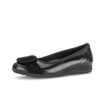 Ballerina GABOR "Sportliche Ballerina", Damen, Gr. 37,5, schwarz, Schuhe Ballerina