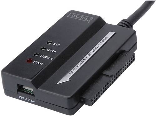 Digitus Festplatten Adapter [1x USB 3.2 Gen 1 Stecker A (USB 3.0) - 1x SATA-Kombi-Buchse 7+15pol., IDE-Buchse 40pol., IDE-Buchse