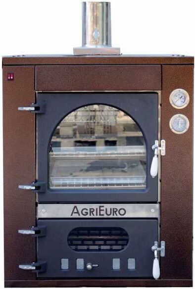 AgriEuro TOP-LINE AgriEuro Medius 60 Deluxe INC - Einbau-Holzbackofen aus Edelstahl - kupferfarben