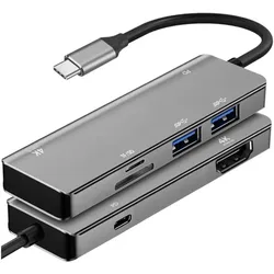 Art Stacja/replikator USB-C (OEM-C16) (USB-C, 6 Ports), Dockingstation + USB Hub, Silber