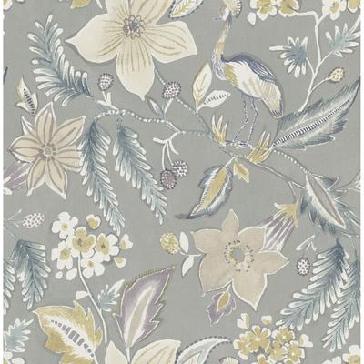 Scott Living Crestwood Grey Crowned Crane Wallpaper