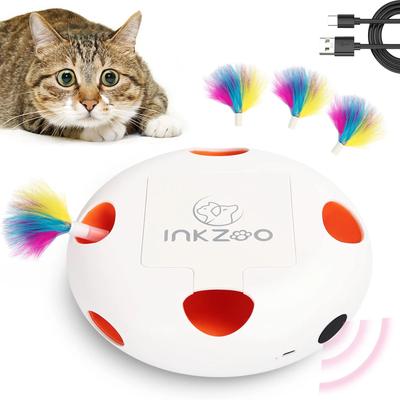 Uplift Treasures Smart Interactive Whack A Mole Cat Toy white