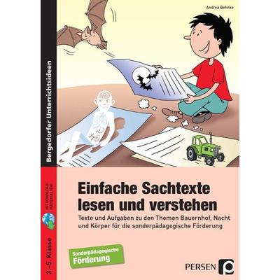 Einfache Sachtexte lesen und verstehen, Set von Andrea Behnke, Persen Verlag in der AAP Lehrerwelt GmbH, 978-3-403-23472-2