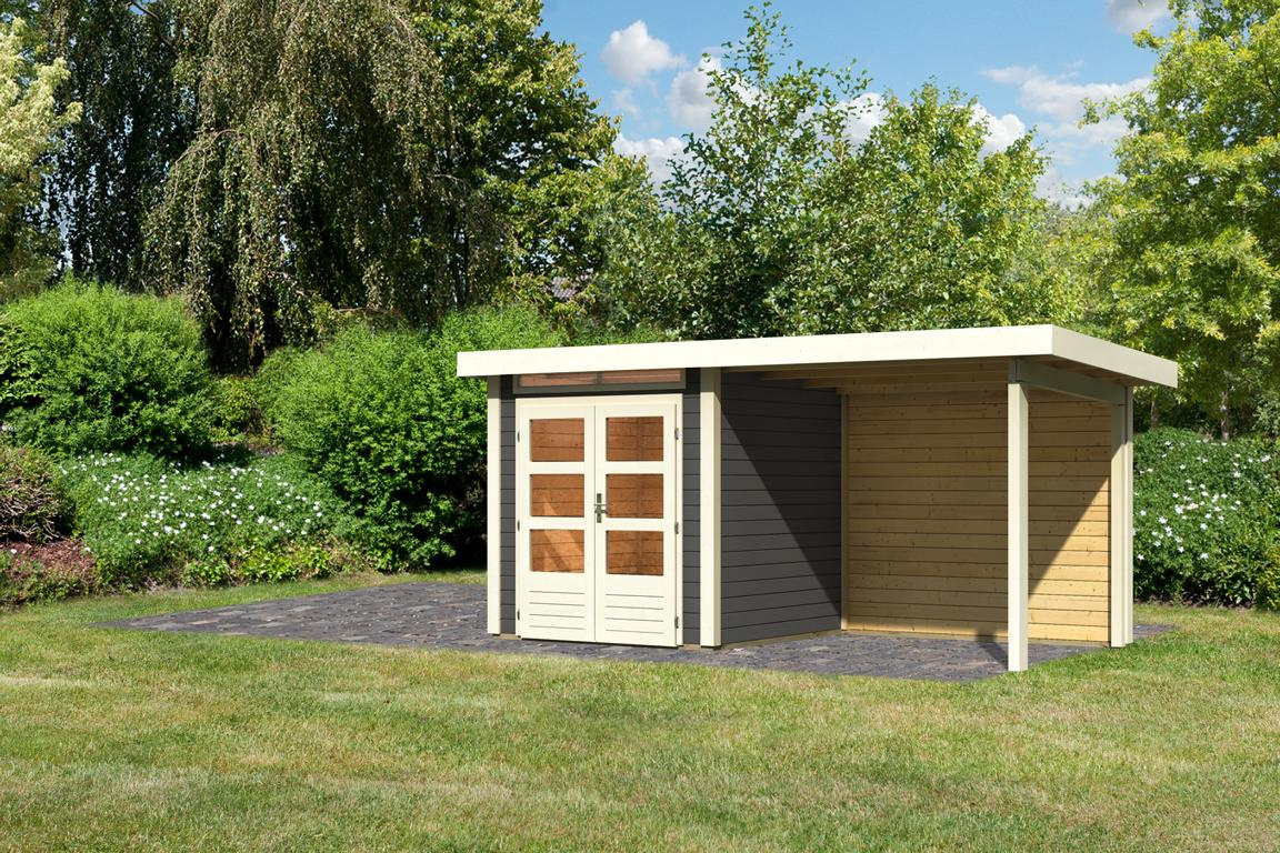KARIBUHOLZT SH Kandern 1 terra 204x204x230 im Set mit AD 2,35m und RW 16905354