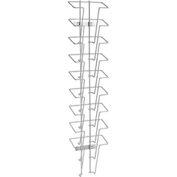Wandprospekthalter JACKSON aus Draht, Metall, silber 9 | Hochformat | A5, Stahl