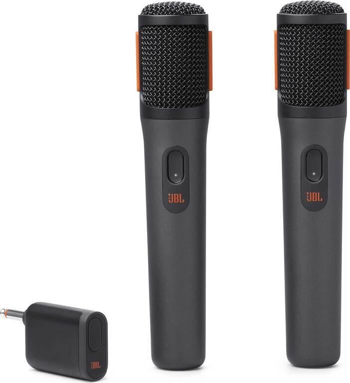 JBL PartyBox draadloze microfoonset, digitaal, 2 stuks, zwart
