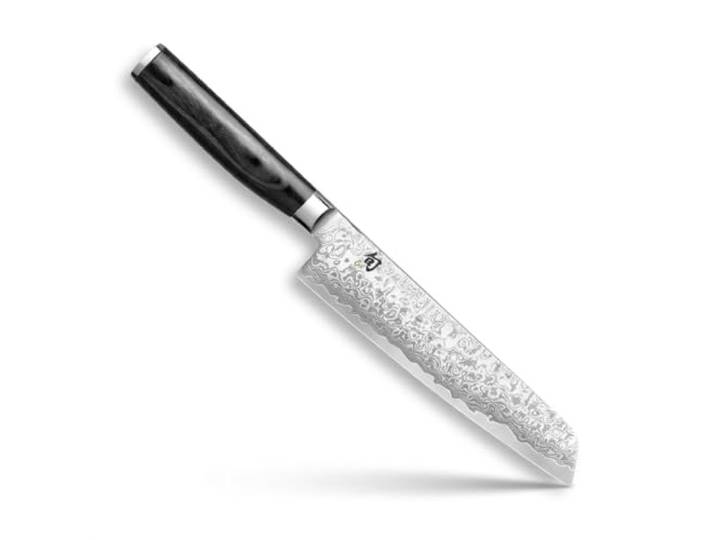 KAI Shun Premier Tim Mälzer Minamo Couteau Utilitaire Japonais 15.0 cm - Acier VG-MAX avec 32 couches de damas\, 61 HRC - bois de pakka - Fabriqué à la main - Fabriqué au Japon\, couteau universel