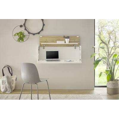 Wandsekretär HOME AFFAIRE "CiTY/GiRON", weiß, B:100cm H:35cm T:30cm, Sekretäre, zeitlos modern, wohnliches Home Office, Breite 100 cm