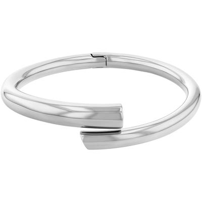 Armreif CALVIN KLEIN "CK SPIRAL", silber (edelstahlfarben), Armbänder, Damen, 17,5cm, Edelstahl, Armreif