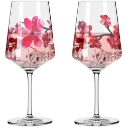 Ritzenhoff Set Apéritif-Glas Sommersonnett Sprizz, Cocktailgläser, Rot, Pink, Rosa, Mehrfarbig