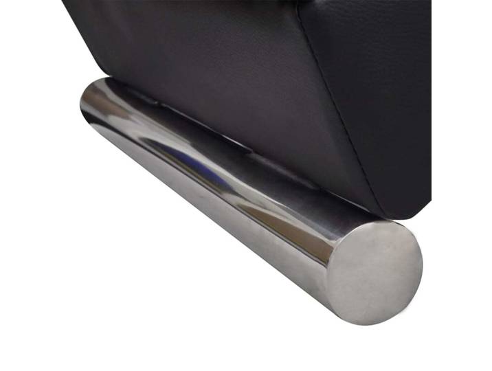 vidaXL Chaise longue Noir Similicuir