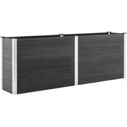 Helloshop26 - Hochbeet für Pflanzen und Blumen Garten 250 x 100 x 91 cm WPC grau 02_0001025