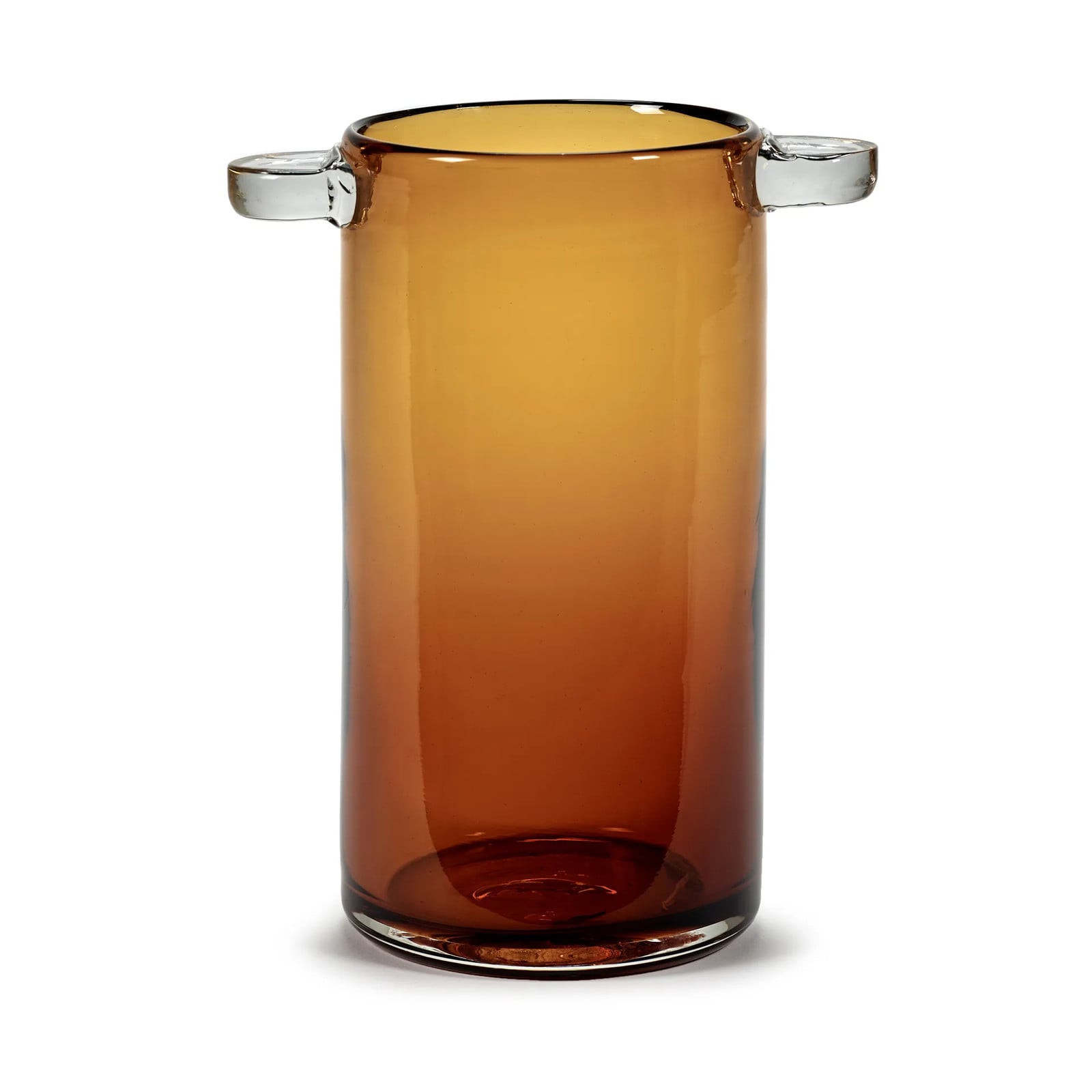 Serax Wind & Fire vaas met oor, Amber, Hoogte: 24 cm