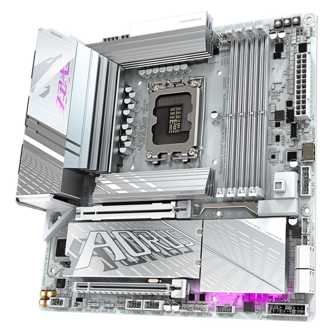 Gigabyte Z890M AORUS Elite WIFI7 ICE (LGA 1851, Socket S1, Intel Z890, mATX) (Z890M A ELITE WF7 ICE)