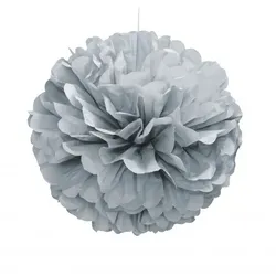 PomPom 40 cm silber