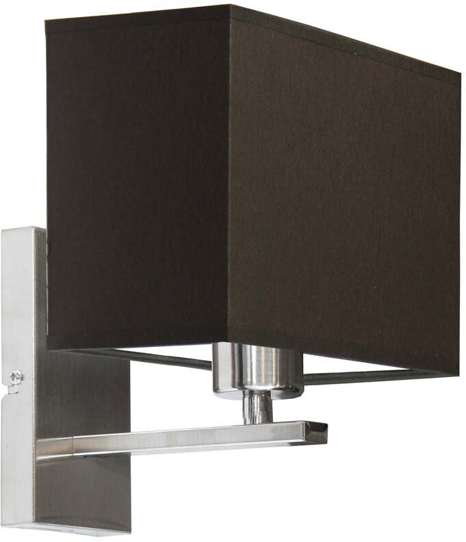 17 Stories Asavira Steel Armed Sconce Brushed Steel/Brown