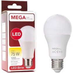 MegaLight LED Allgebrauchslampe "A60" E27 12W 827 75W-Ersatz