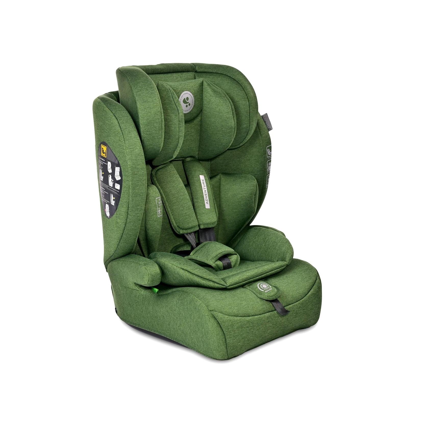 Lorelli Kindersitz i-Size Adventure (76-150 cm) Kopfstütze verstellbar bis 36 kg grün