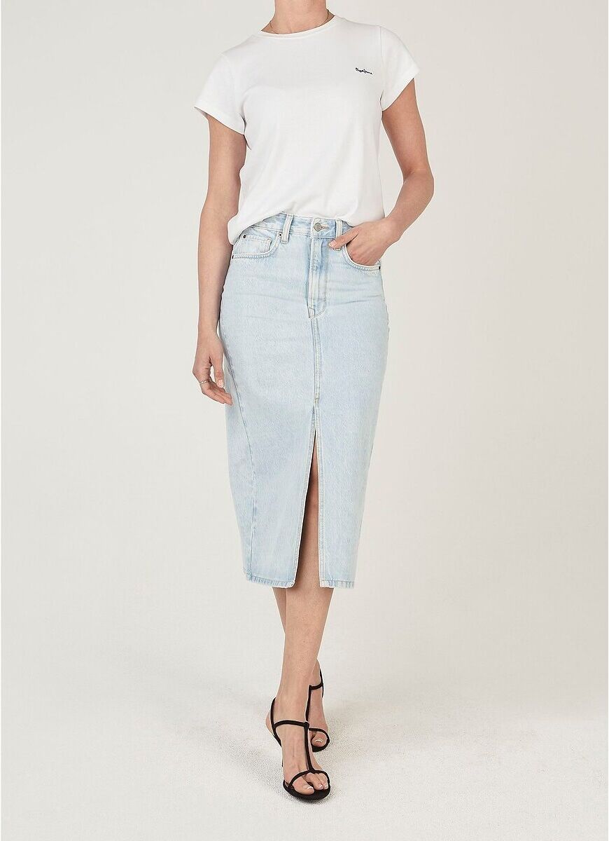 PEPE JEANS Jupe droite, en denim