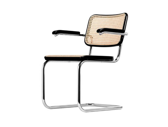 Thonet Freischwinger S64 braun, Designer Marcel Breuer, 58x83x61 cm
