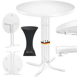 KESSER® Gastro Stehtisch klappbar - Gastronomie Bistrotisch rund - Wetterbeständiger Klapptisch Gartentisch - Runder Partytisch - Hitzebeständig - Stabil und sicher
