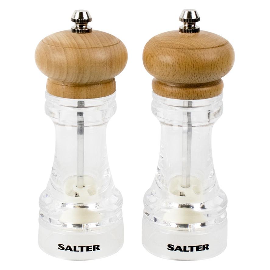 Salter 7607 WDXR Beech Wood Mills Twin (Pfeffer, Salz) (7607 WDXR)