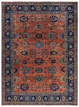 Overton "Serapi One-of-a-Kind Hand-Knotted Area Rug - Orange, 9' 0"" x 11' 11"" - 9' 0"" x 11' 11"""