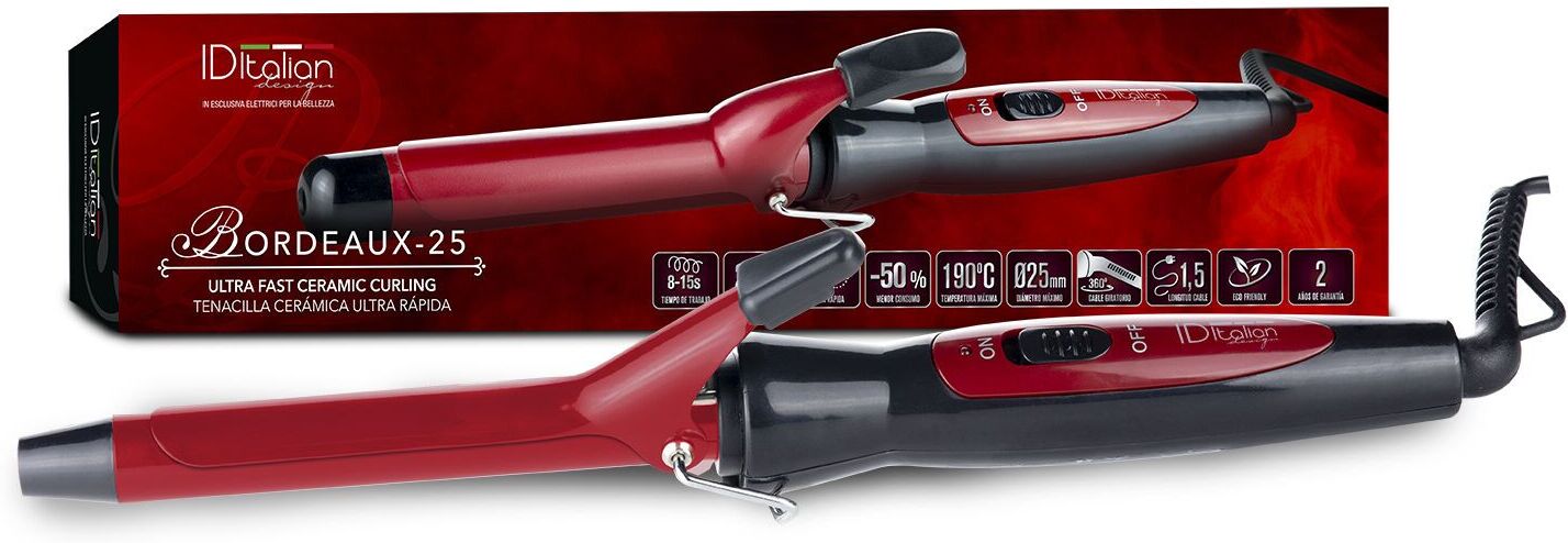 Italian Design Bordeaux Fer à boucler 19 mm   rouge - Refurbished