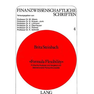 «Formula Flexibility», Taschenbuch von B. Steinbach-van der Veen, Peter Lang AG, Internationaler Verlag der Wissenschaften, 978-3-261-02233-2