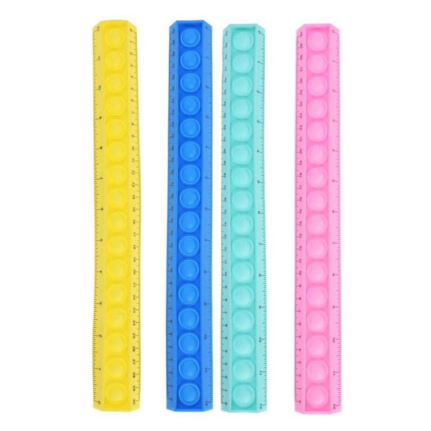 Lineal Pop It Silikon, 31cm (31 cm, Kunststoff) (47885156)