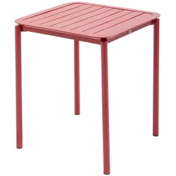 Oviala Business Quadratischer Terrassentisch (70x70cm) Dunkelrot