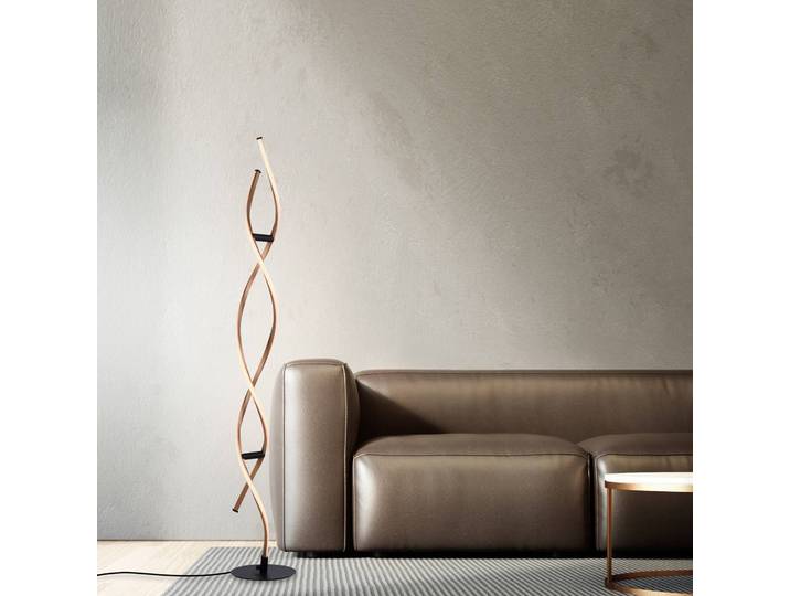 Paul Neuhaus LED Stehlampe Polina, dimmbar, messing / gold, für Wohn- / Esszimmer, Metall, Modern