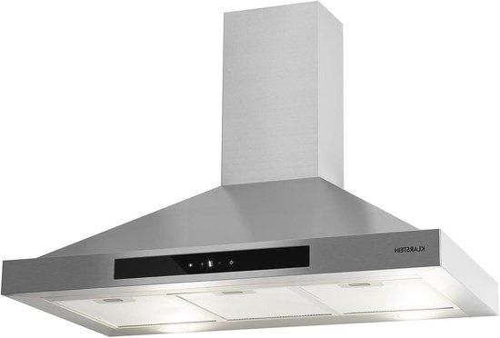 Dunstabzugshaube - Wandabsaugung für die Küche - Frische Luft beim Kochen - 90 cm breit - 650 m³/h - Schwarz