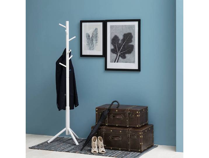 home24 Kapstokstandaard Vind 52 x 176 x 44cm wit/wit