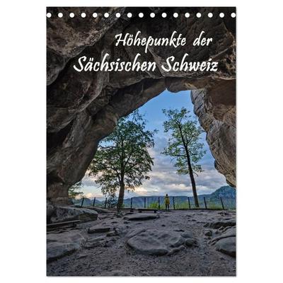 Höhepunkte der Sächsischen Schweiz (Tischkalender 2026 DIN A5 hoch), CALVENDO Monatskalender