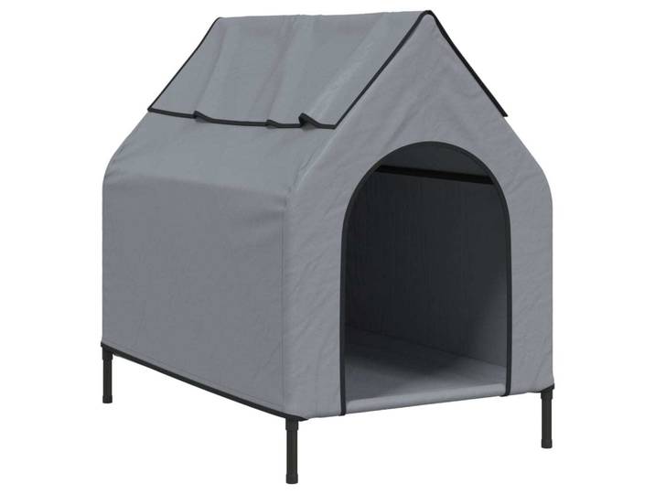 vidaXL Niche pour chien Gris clair Tissu Oxford et acier