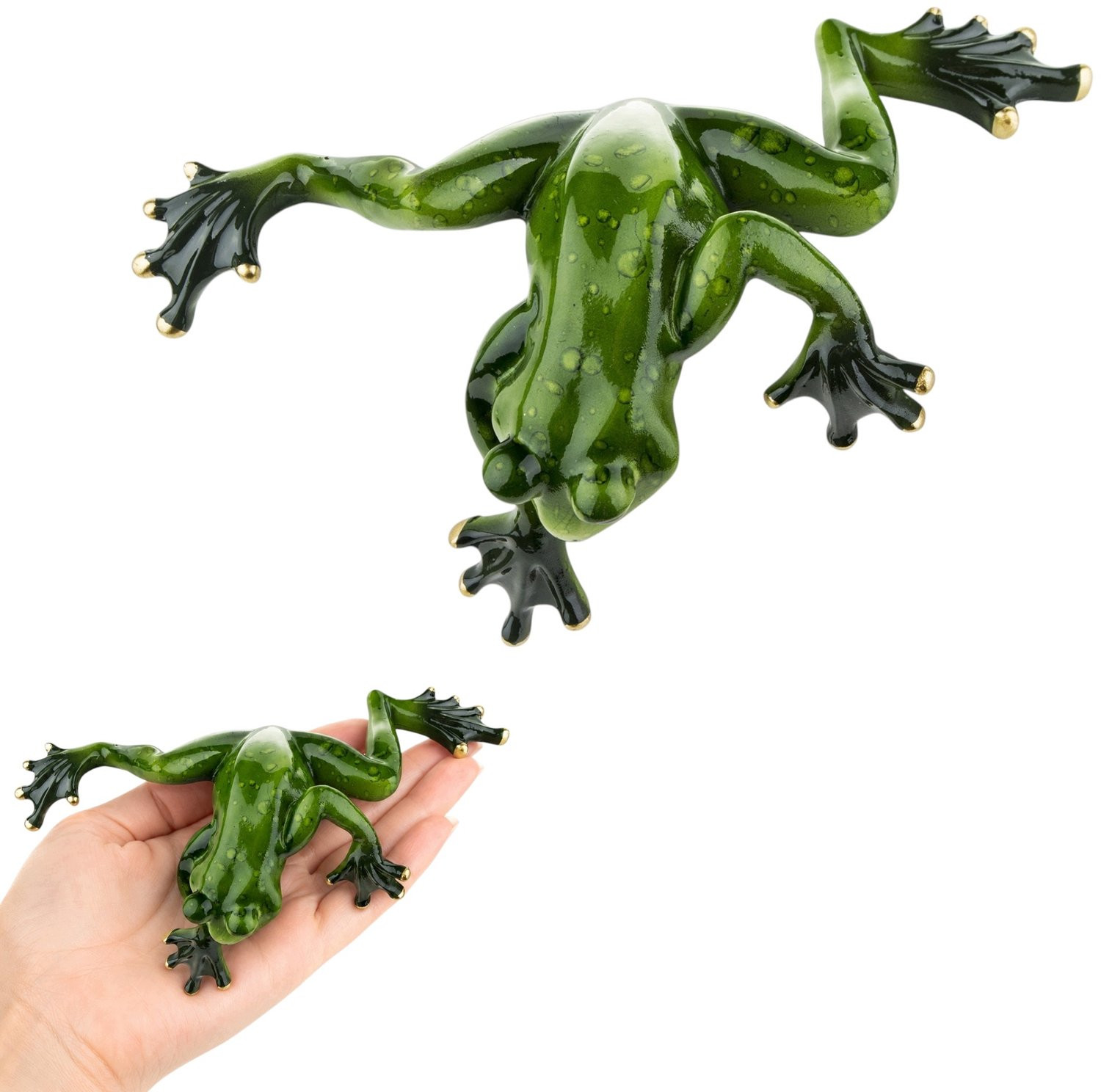 Decoratieve Groene Kikker Figuur voor op tafel