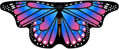 Inspire Curations Kids Butterfly Wings Cape Colorful Fairy Shawl Fancy Dress Costume 10