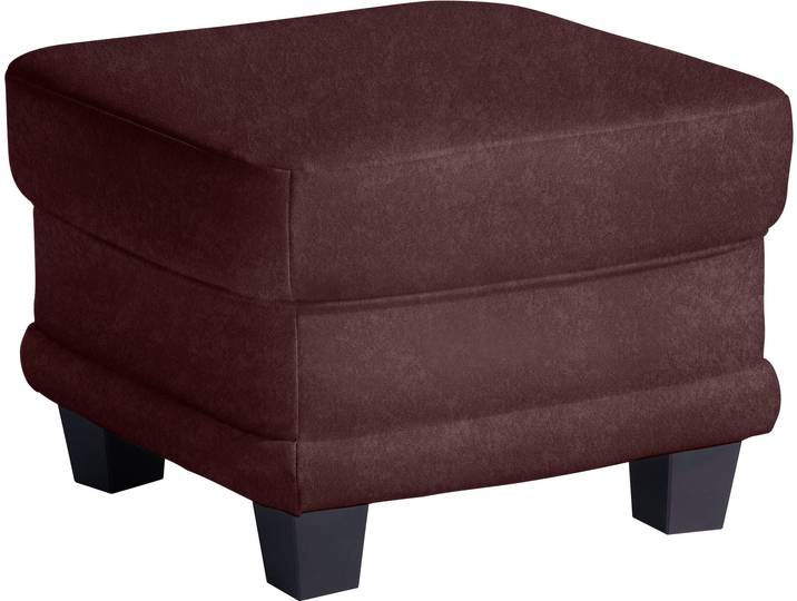 Hocker, Microfaser PRIMABELLE, Braun (Mokka), 59×40×59 cm, Elegant, Home-affaire