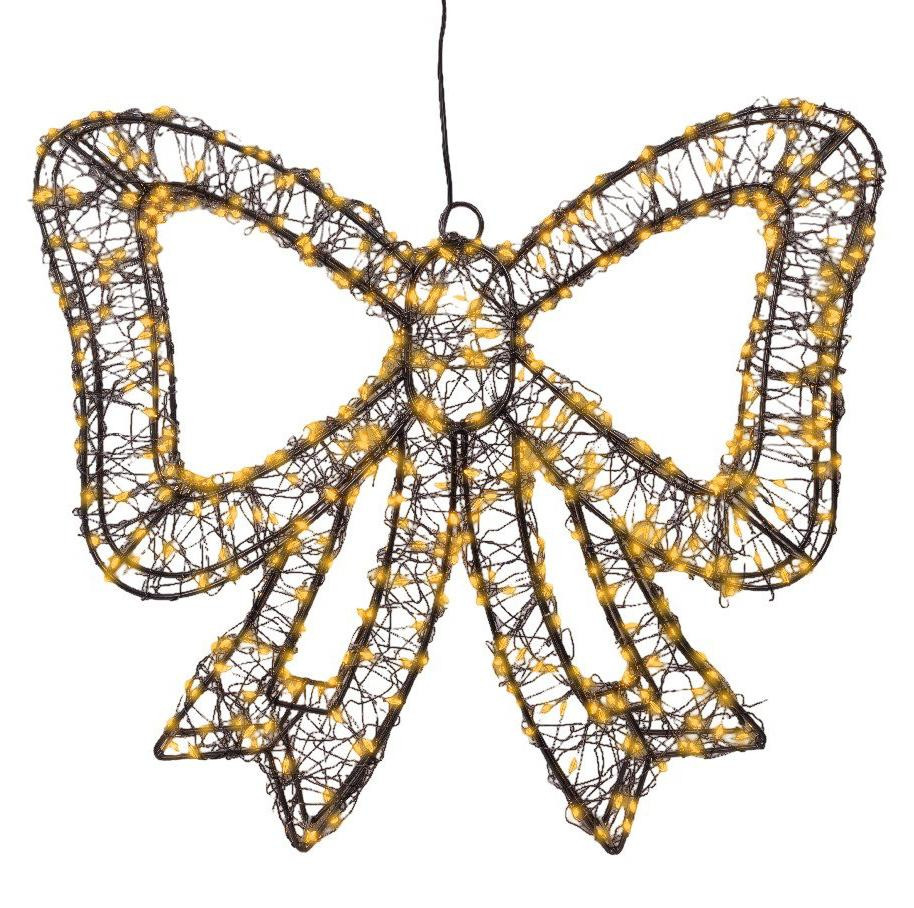 Lumineo Classic Warm 500 Micro-LED Verlichte Strik Frame Zwart 38 x 34 cm