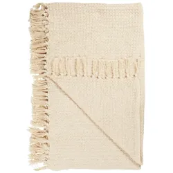 IB Laursen Plaid creme mit Waffelmuster, 160 x 130 cm